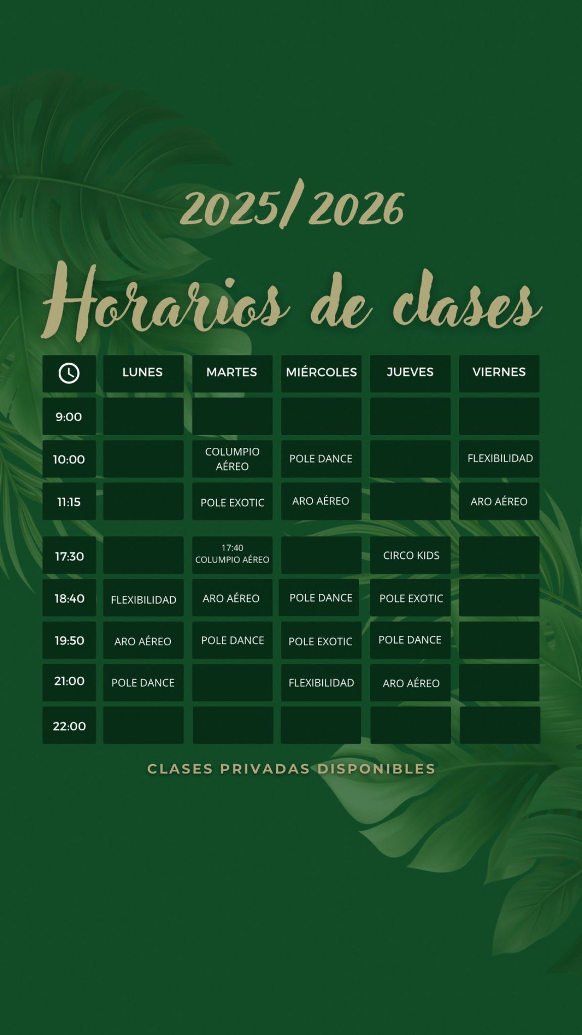Horarios