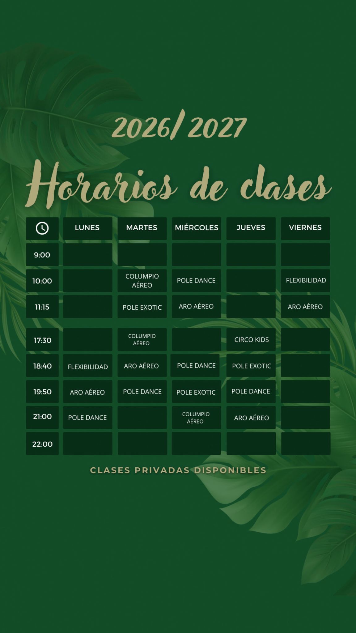 Horarios